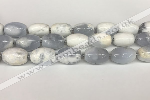 CBC781 15.5 inches 18*25mm rice blue chalcedony beads