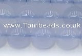 CBC817 15.5 inches 8mm round blue chalcedony gemstone beads