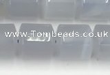 CBC825 15.5 inches 10*11mm tube blue chalcedony gemstone beads