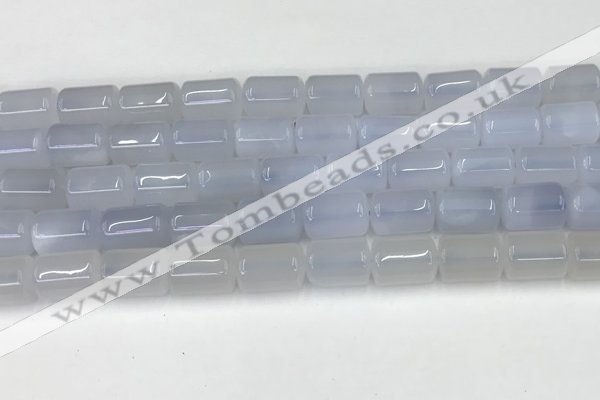 CBC830 15.5 inches 10*14mm tube blue chalcedony gemstone beads