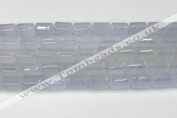CBC831 15.5 inches 10*14mm tube blue chalcedony gemstone beads