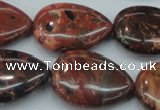 CBD03 15.5 inches 22*30mm flat teardrop brecciated jasper gemstone beads