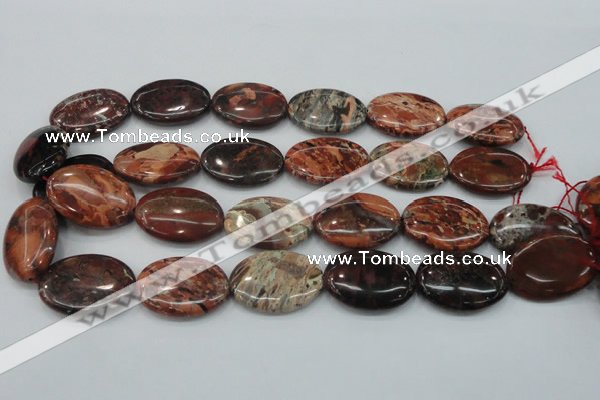 CBD04 15.5 inches 22*30mm oval brecciated jasper gemstone beads