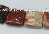 CBD08 15.5 inches 20*20mm square brecciated jasper gemstone beads