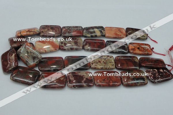 CBD09 15.5 inches 22*30mm rectangle brecciated jasper gemstone beads