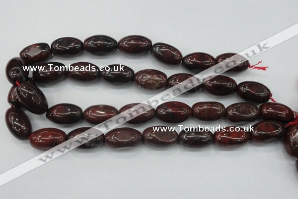 CBD11 15.5 inches 15*25mm rice brecciated jasper gemstone beads