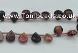 CBD15 6*8mm top-drilled teardrop brecciated jasper gemstone beads