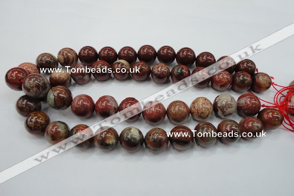 CBD24 15.5 inches 17mm round brecciated jasper gemstone beads