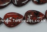 CBD34 15.5 inches 18*25mm flat teardrop brecciated jasper gemstone beads