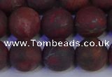 CBD365 15.5 inches 14mm round matte poppy jasper beads wholesale