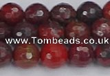 CBD378 15.5 inches 10mm faceted round poppy jasper beads