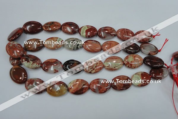 CBD42 15.5 inches 18*25mm oval brecciated jasper gemstone beads