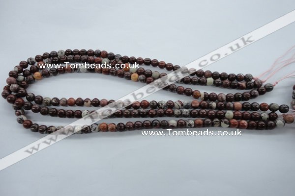 CBD60 15.5 inches 6mm round brecciated jasper gemstone beads