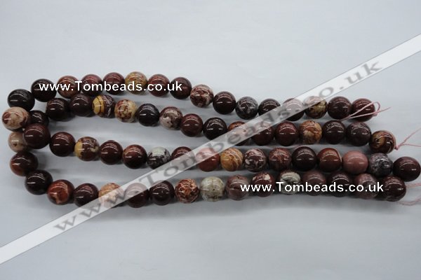 CBD63 15.5 inches 12mm round brecciated jasper gemstone beads