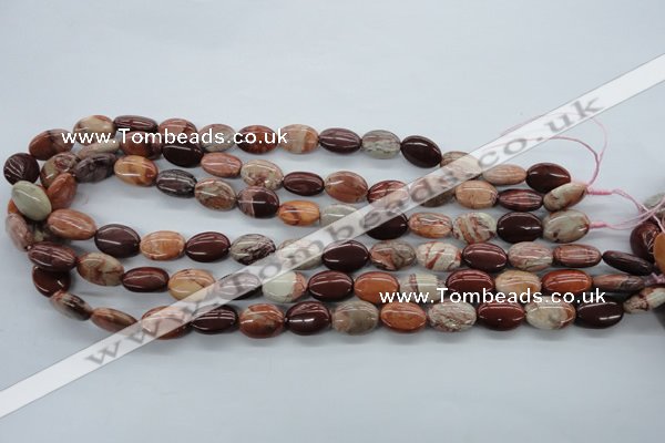 CBD71 15.5 inches 10*14mm oval brecciated jasper gemstone beads