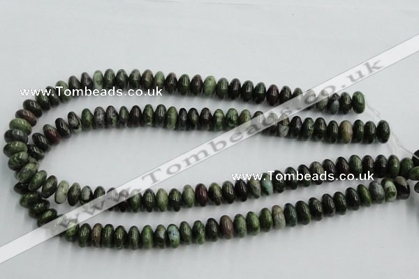 CBG05 15.5 inches 6*12mm rondelle bronze green gemstone beads