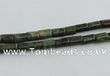 CBG07 15.5 inches 4*6mm cylinder bronze green gemstone beads