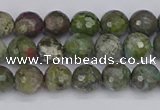 CBG101 15.5 inches 6mm faceted round bronze green gemstone beads