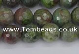 CBG103 15.5 inches 10mm faceted round bronze green gemstone beads