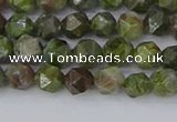 CBG108 15.5 inches 6mm faceted nuggets bronze green gemstone beads