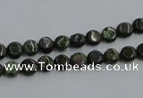 CBG11 15.5 inches 6mm flat round bronze green gemstone beads