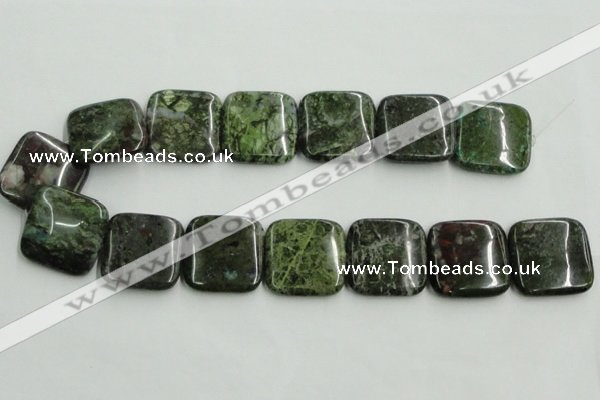 CBG18 15.5 inches 30*30mm square bronze green gemstone beads wholesale