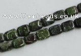 CBG19 15.5 inches 6*8mm rectangle bronze green gemstone beads