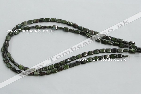 CBG19 15.5 inches 6*8mm rectangle bronze green gemstone beads