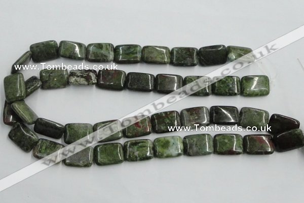 CBG20 15.5 inches 15*20mm rectangle bronze green gemstone beads