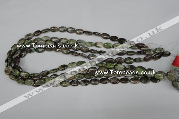 CBG27 15.5 inches 8*12mm oval bronze green gemstone beads