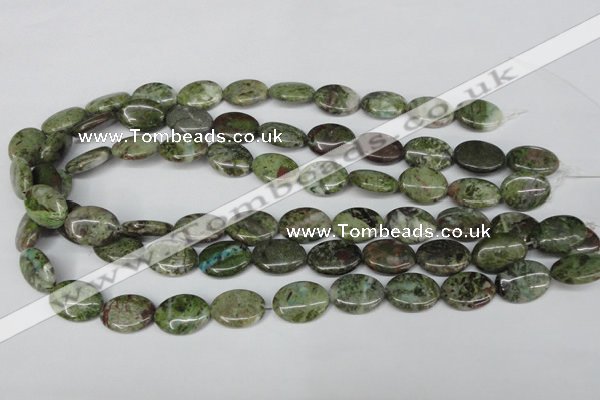 CBG30 15.5 inches 13*18mm oval bronze green gemstone beads
