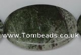CBG33 15.5 inches 35*50mm oval bronze green gemstone beads