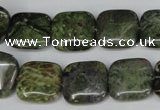 CBG41 15.5 inches 16*16mm square bronze green gemstone beads