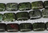 CBG45 15.5 inches 10*14mm rectangle bronze green gemstone beads