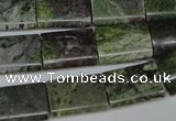 CBG52 15.5 inches 13*18mm flat tube bronze green gemstone beads