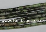 CBG75 15.5 inches 4*14mm tube bronze green gemstone beads