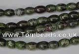 CBG78 15.5 inches 6*7mm rice bronze green gemstone beads