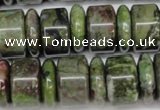 CBG82 15.5 inches 6*18mm & 11*18mm rondelle bronze green gemstone beads