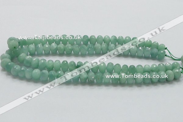 CBJ03 15.5 inches 8*12mm faceted rondelle jade beads wholesale