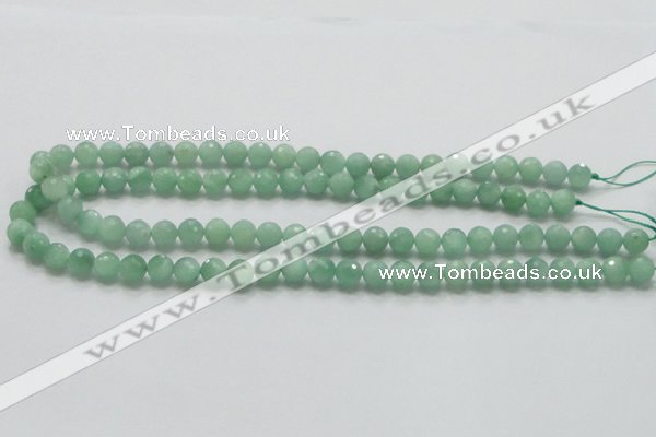 CBJ06 15.5 inches 8mm faceted round jade beads wholesale