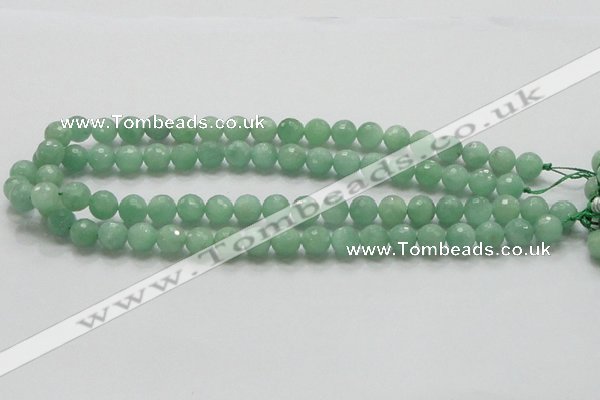 CBJ07 15.5 inches 10mm faceted round jade beads wholesale