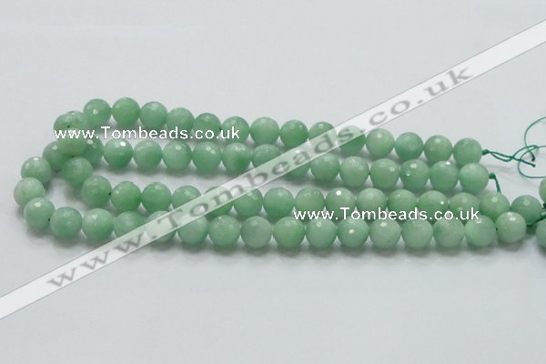 CBJ08 15.5 inches 12mm faceted round jade beads wholesale