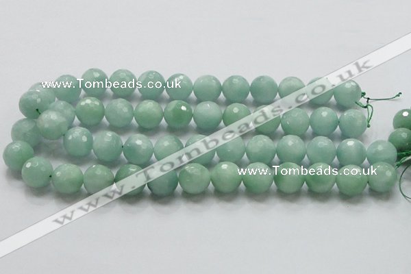 CBJ09 15.5 inches 16mm faceted round jade beads wholesale