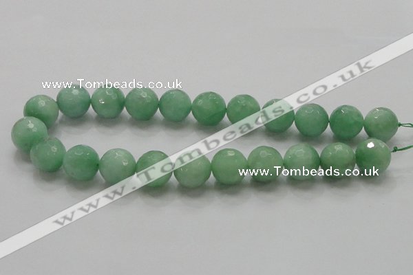 CBJ10 15.5 inches 18mm faceted round jade beads wholesale