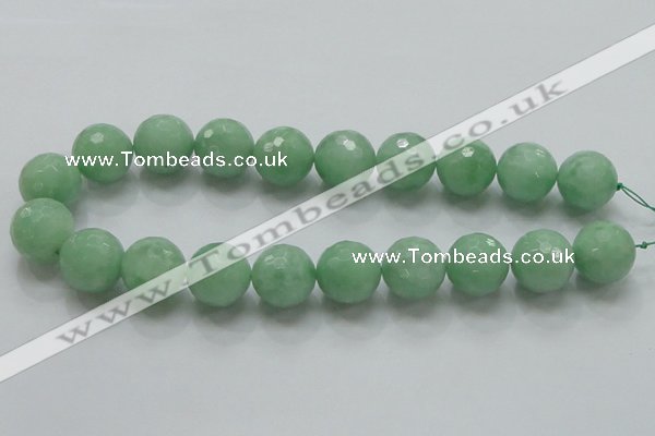 CBJ11 15.5 inches 20mm faceted round jade beads wholesale