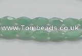 CBJ12 15.5 inches 6*10mm faceted rice jade beads wholesale