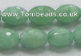 CBJ17 15.5 inches 13*18mm faceted rice jade beads wholesale