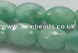 CBJ18 15.5 inches 15*20mm faceted rice jade beads wholesale