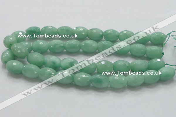 CBJ18 15.5 inches 15*20mm faceted rice jade beads wholesale