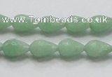 CBJ20 15.5 inches 8*12mm faceted teardrop jade beads wholesale